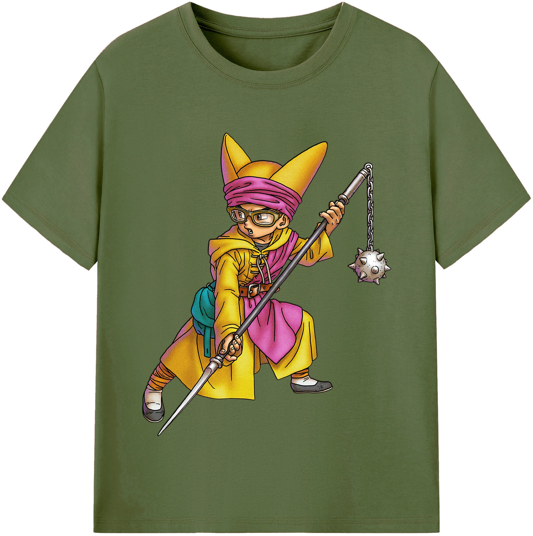（画像用） ドラゴンクエスト Doragon Kuesuto Dragon Quest 綿100％半袖Tシャツ（フロントプリント）